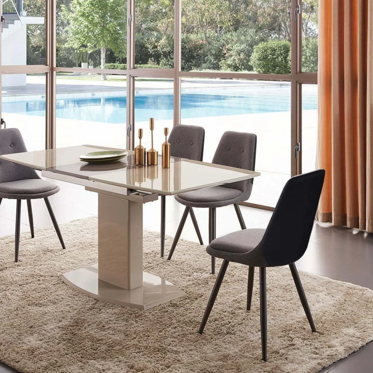 Стул SKY8764 серый 801-6/черный PU804/серый металл ESF 