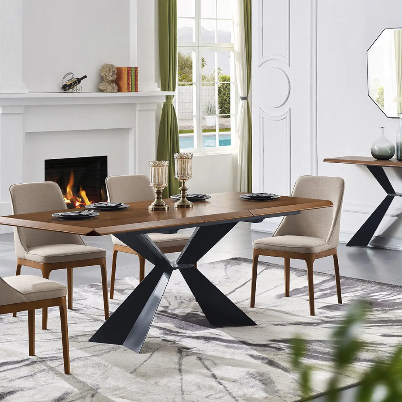 Стул Y1711A цвет JX215-1/орех WK-70 ESF