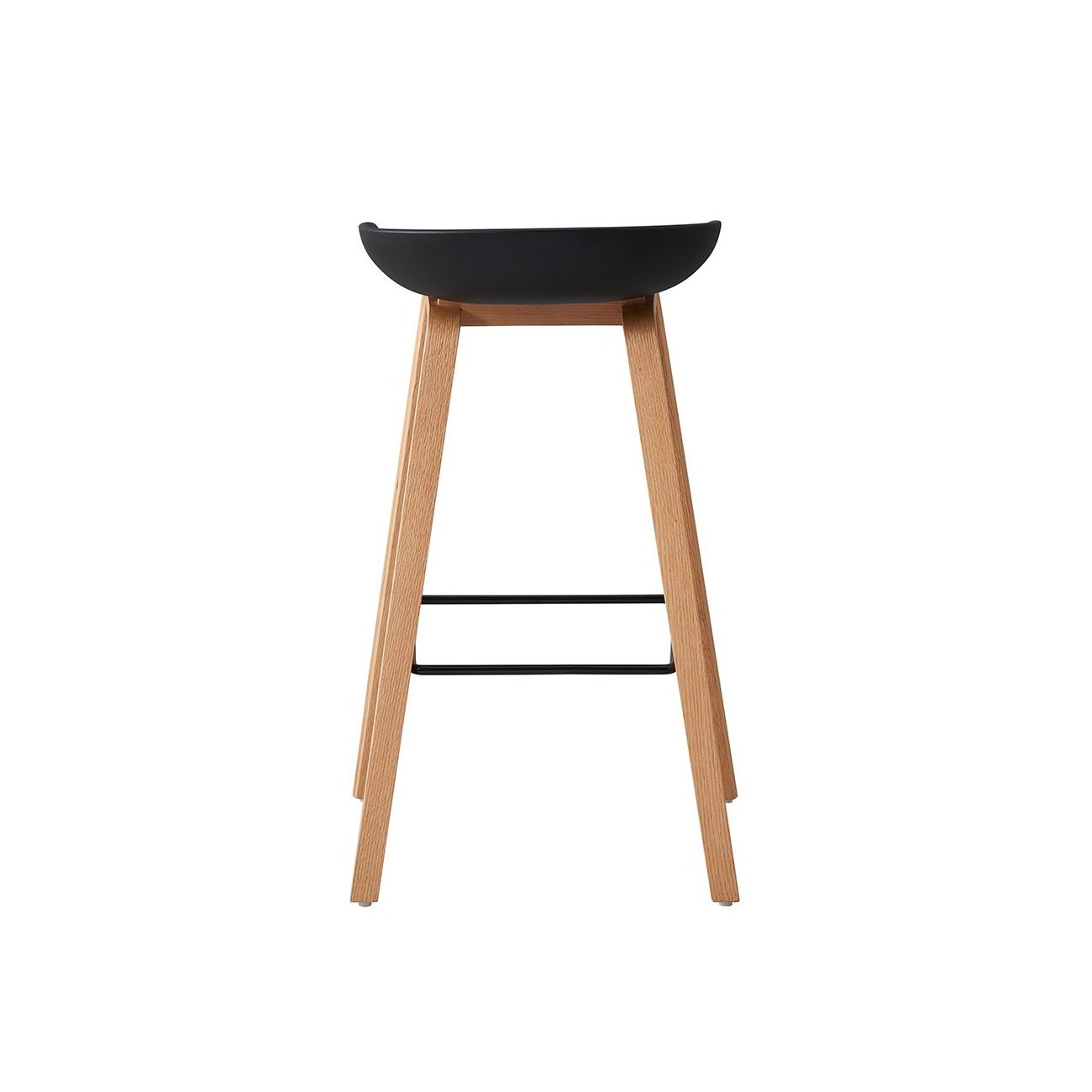 Стул барный BY003 черный бук/матовый черный металл ESF 