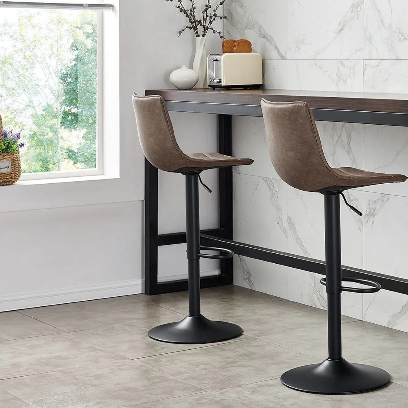 Стул барный CQ-8280E-P коричневый 2075 ESF Стул барный CQ-8280E-P коричневый 2075 ESF