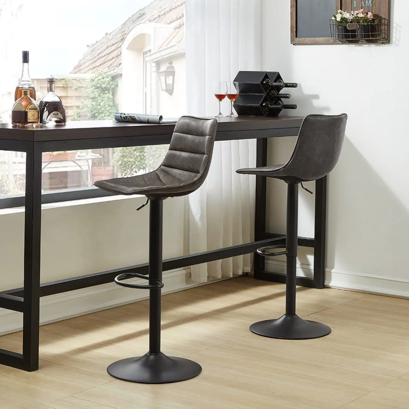 Стул барный CQ-8280E-P серый 2072 ESF