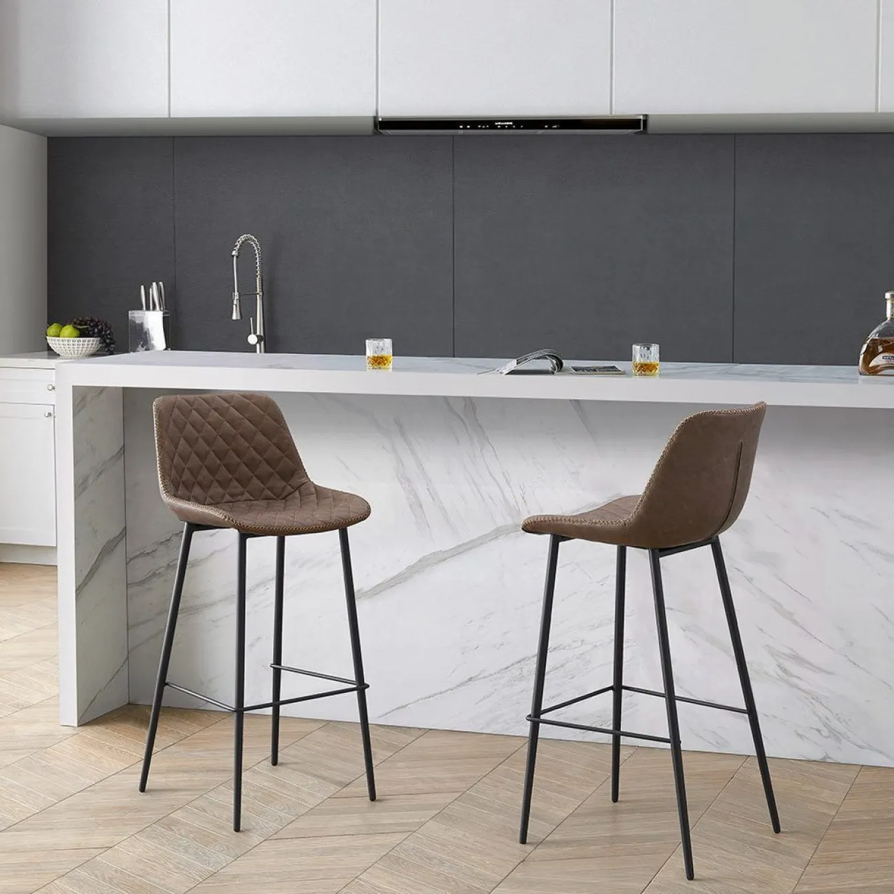 Стул барный CQ-8397A коричневый 2075 ESF Стул барный CQ-8397A коричневый 2075 ESF