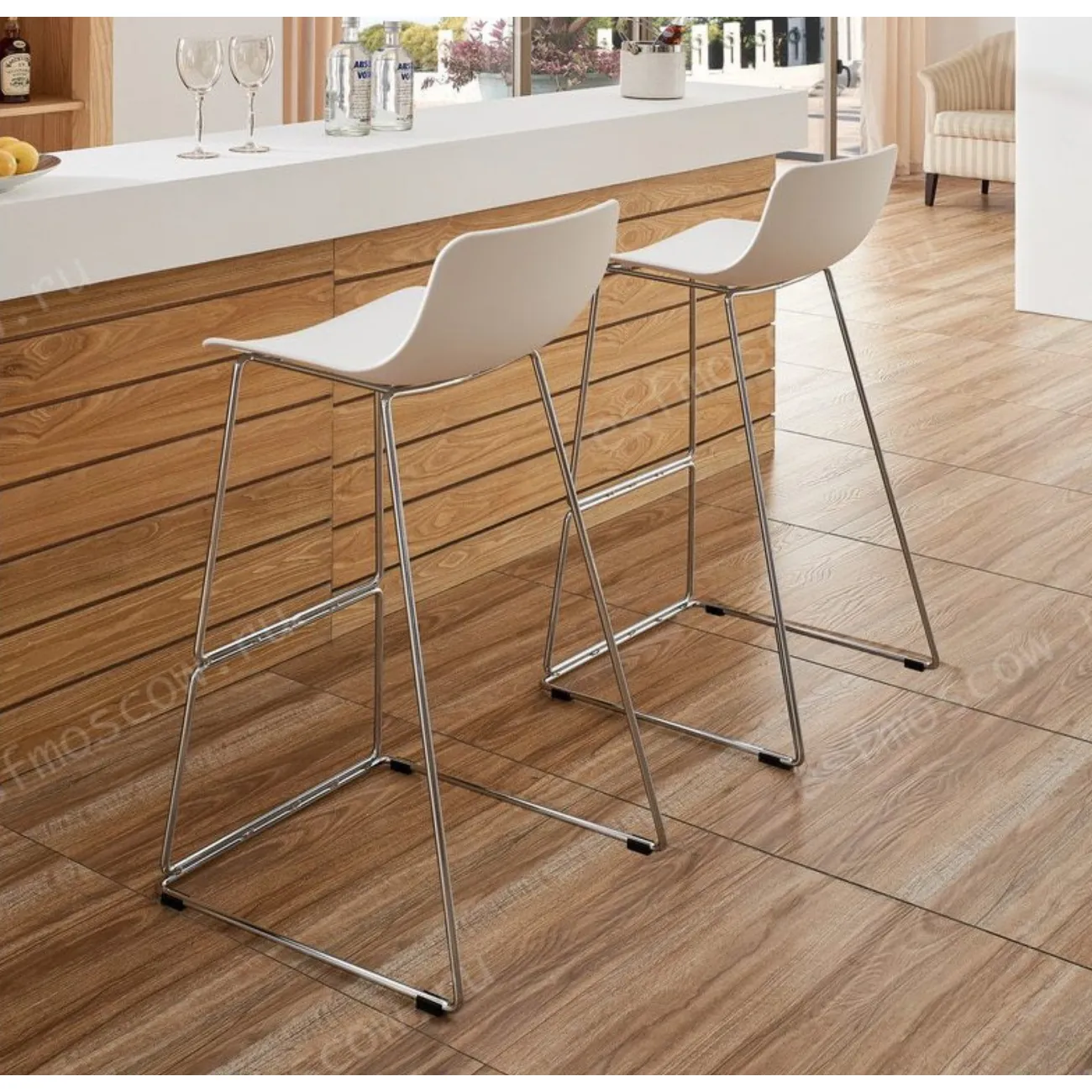 Стул барный CT-398 белый ESF