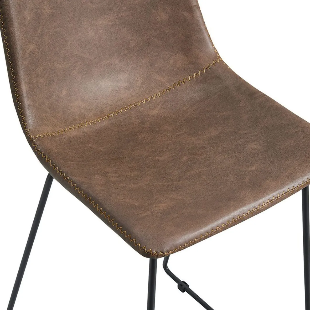 Стул полубарный CQ-8347B коричневый 2075 ESF