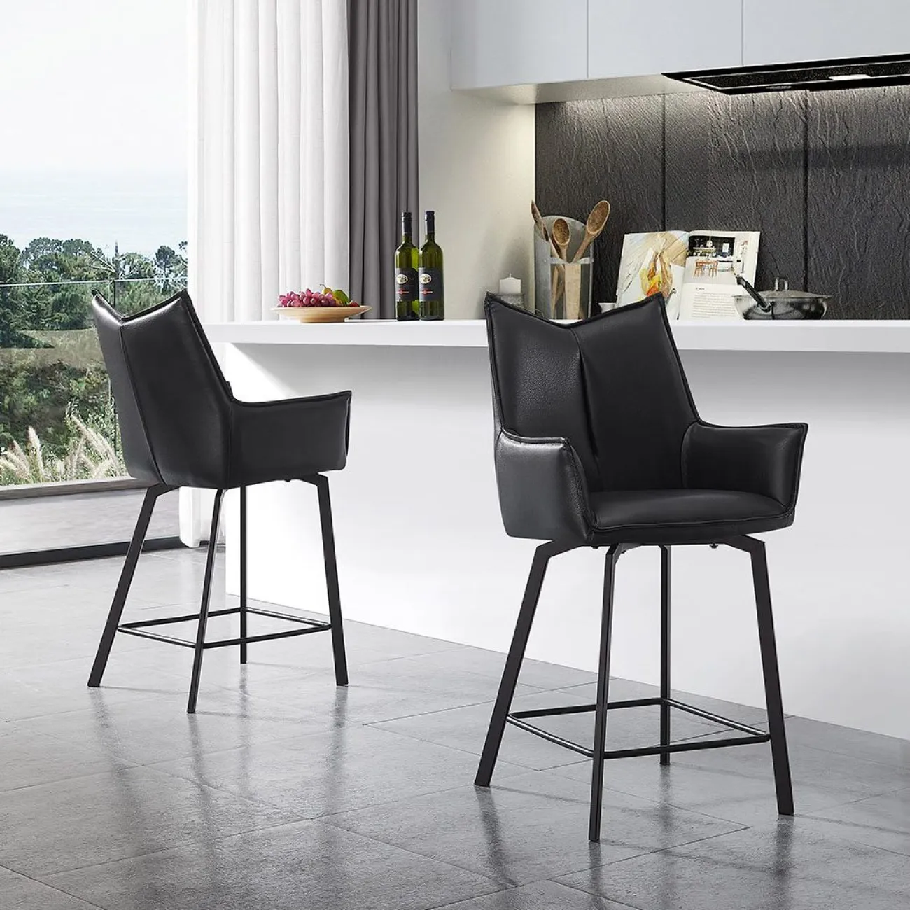 Стул полубарный SOHO черный ESF