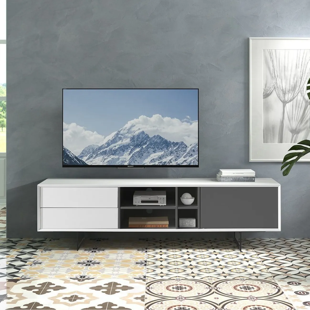 Тумба TV 131 белый ESF