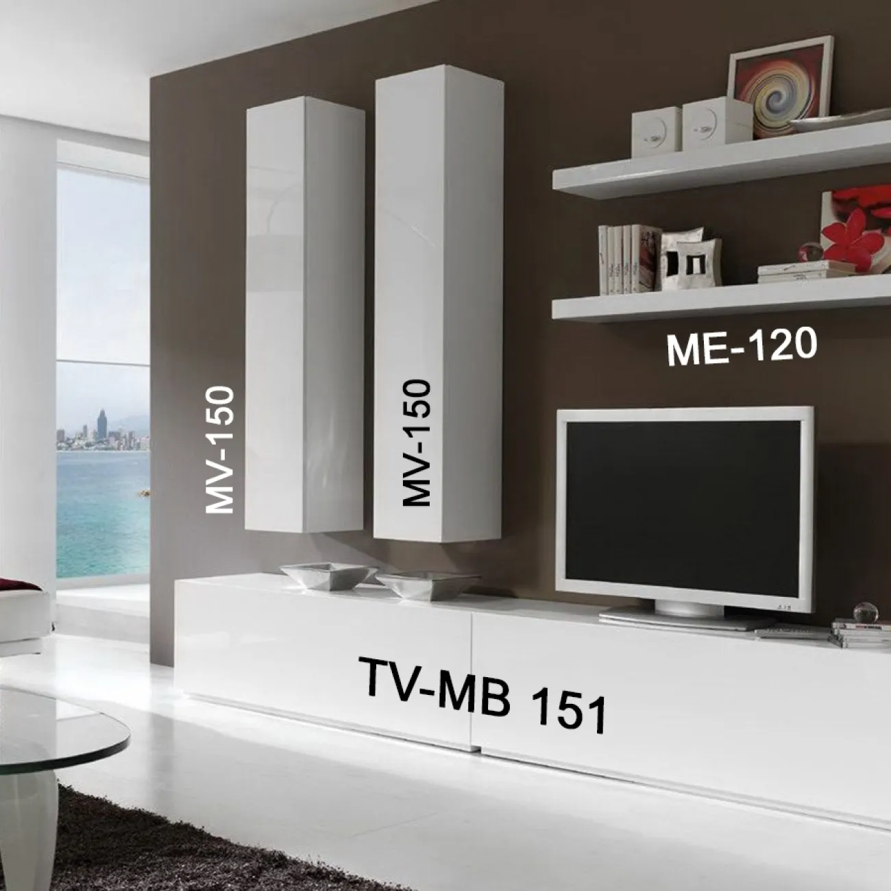 Тумба TV-MB 151 белый ESF