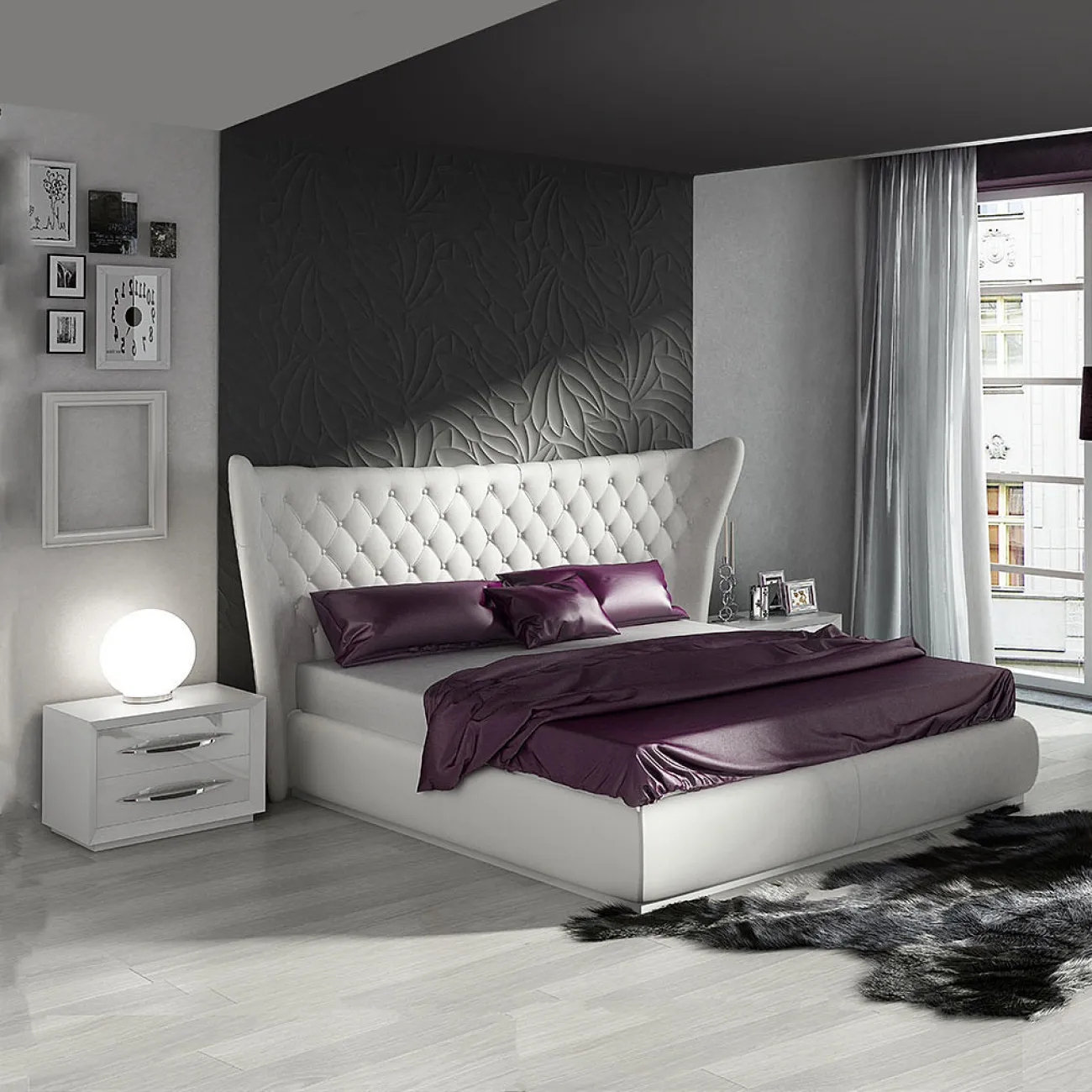 Тумба прикроватная FRANCO CARMEN 1016 белый ESF