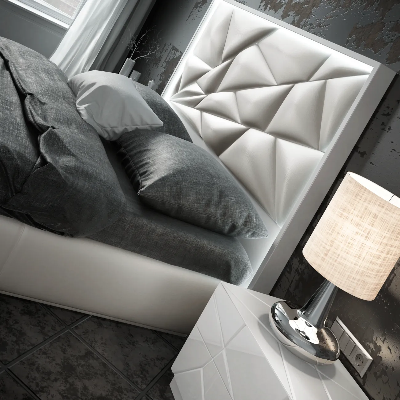 Тумба прикроватная FRANCO KIU 1250 белый ESF Тумба прикроватная FRANCO KIU 1250 белый ESF