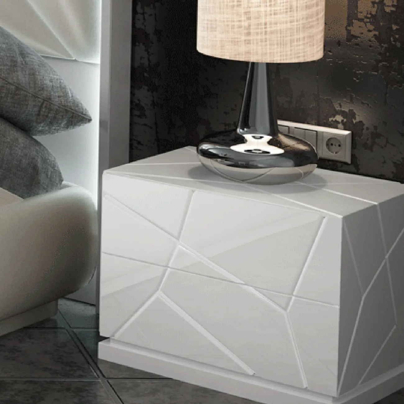 Тумба прикроватная FRANCO KIU 1250 белый ESF Тумба прикроватная FRANCO KIU 1250 белый ESF