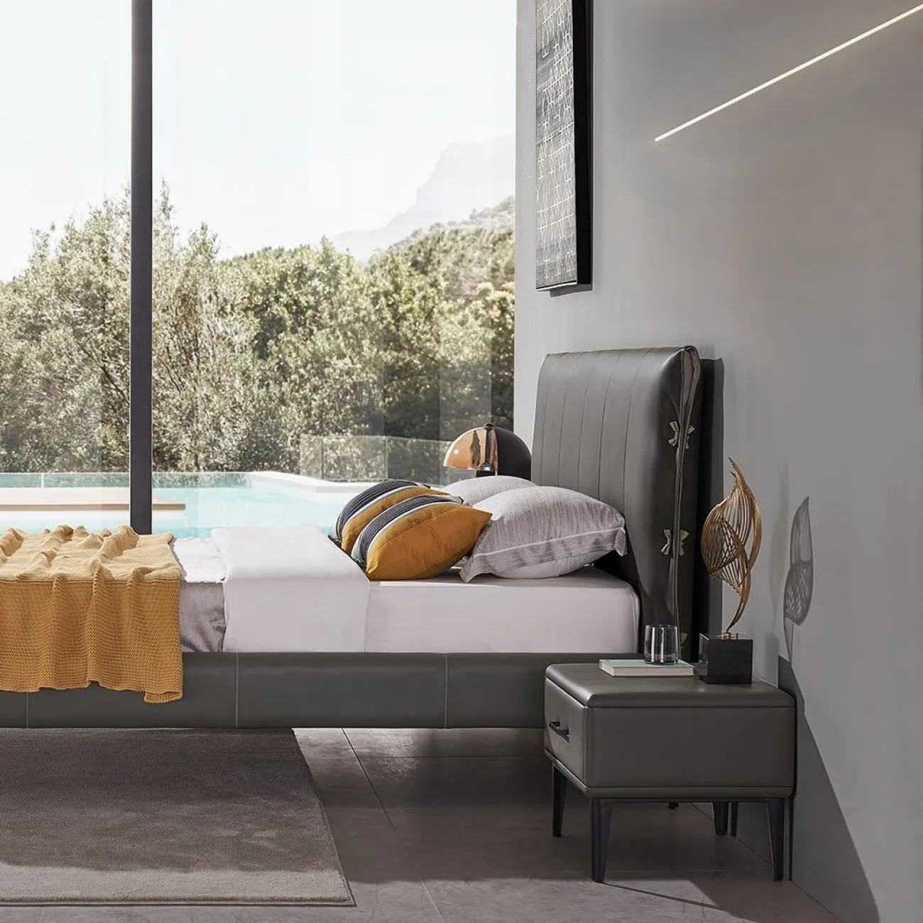 Тумба прикроватная GNS190 графит PC019-4099/SA110 ESF