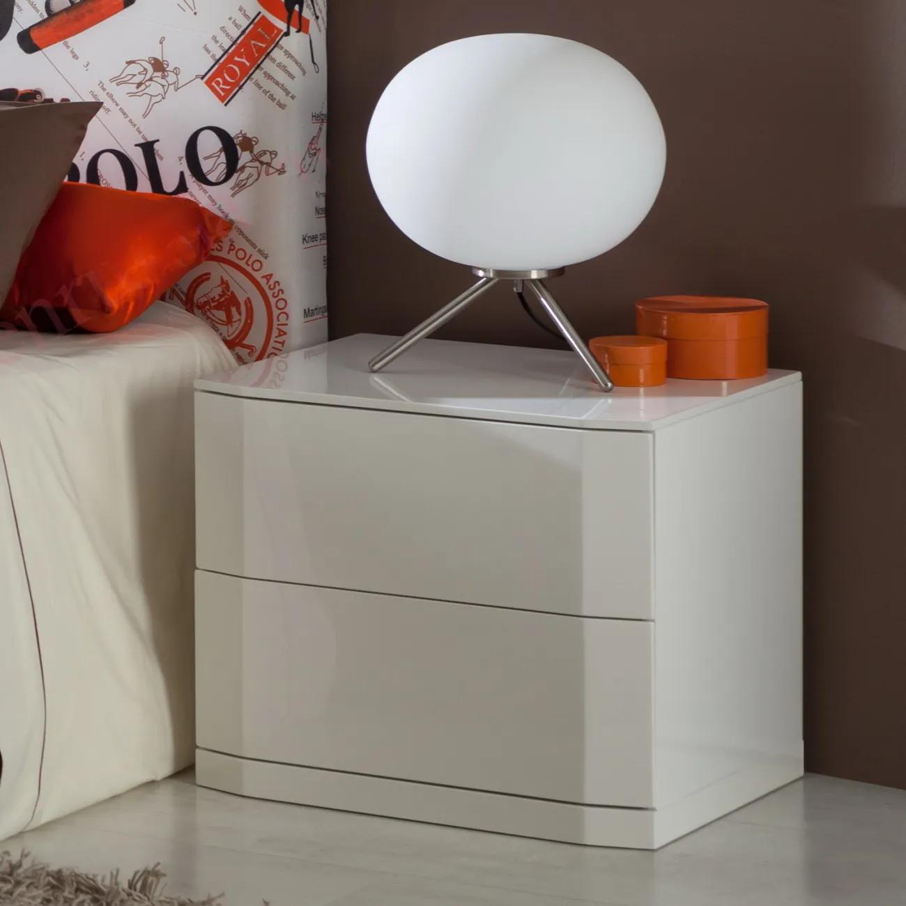 Тумба прикроватная М-102 белая ESF