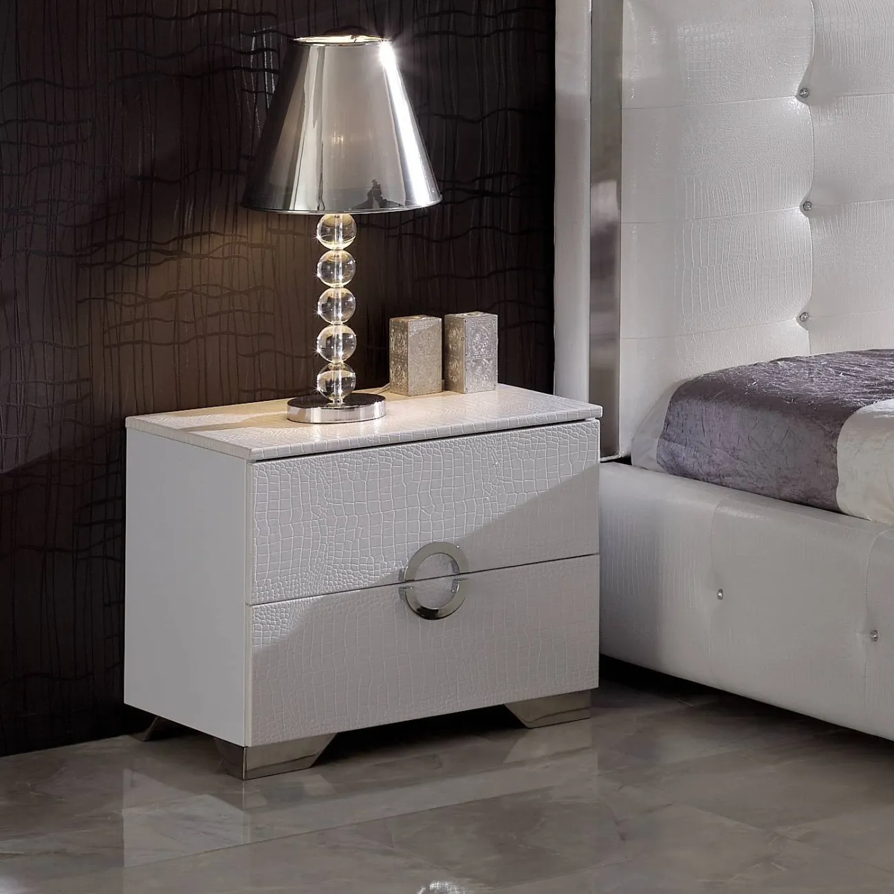 Тумба прикроватная М-97 белая ESF