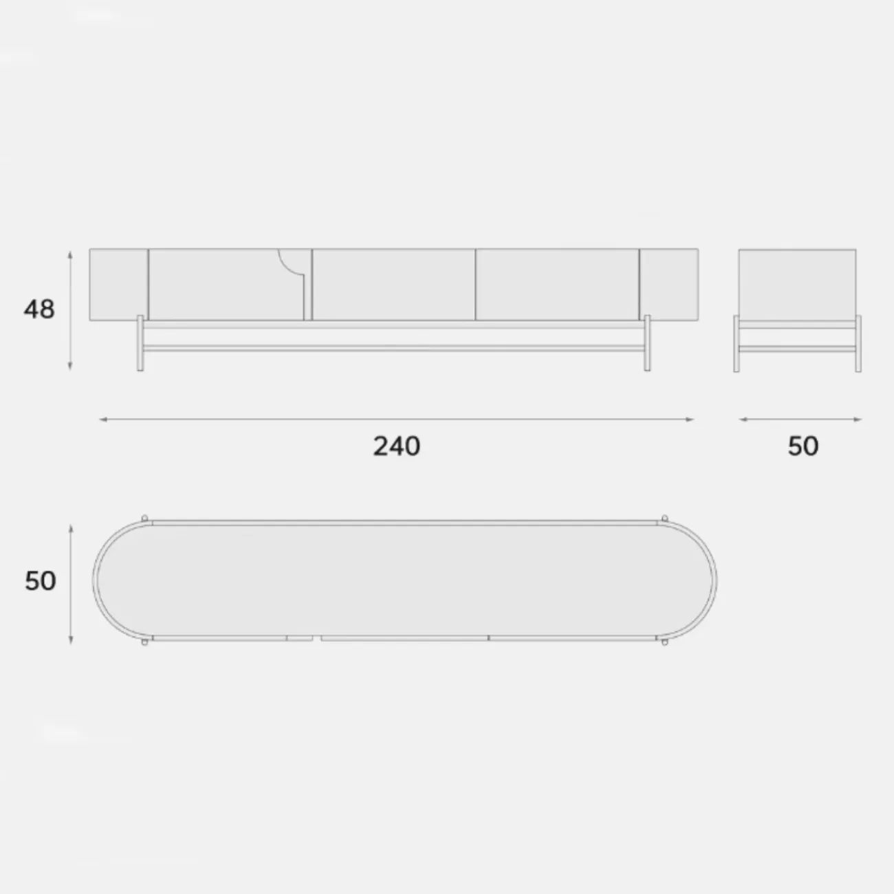ТВ-Тумба в итальянском стиле с отделкой из металла FINNNAVIAN Nirvana 35590-29