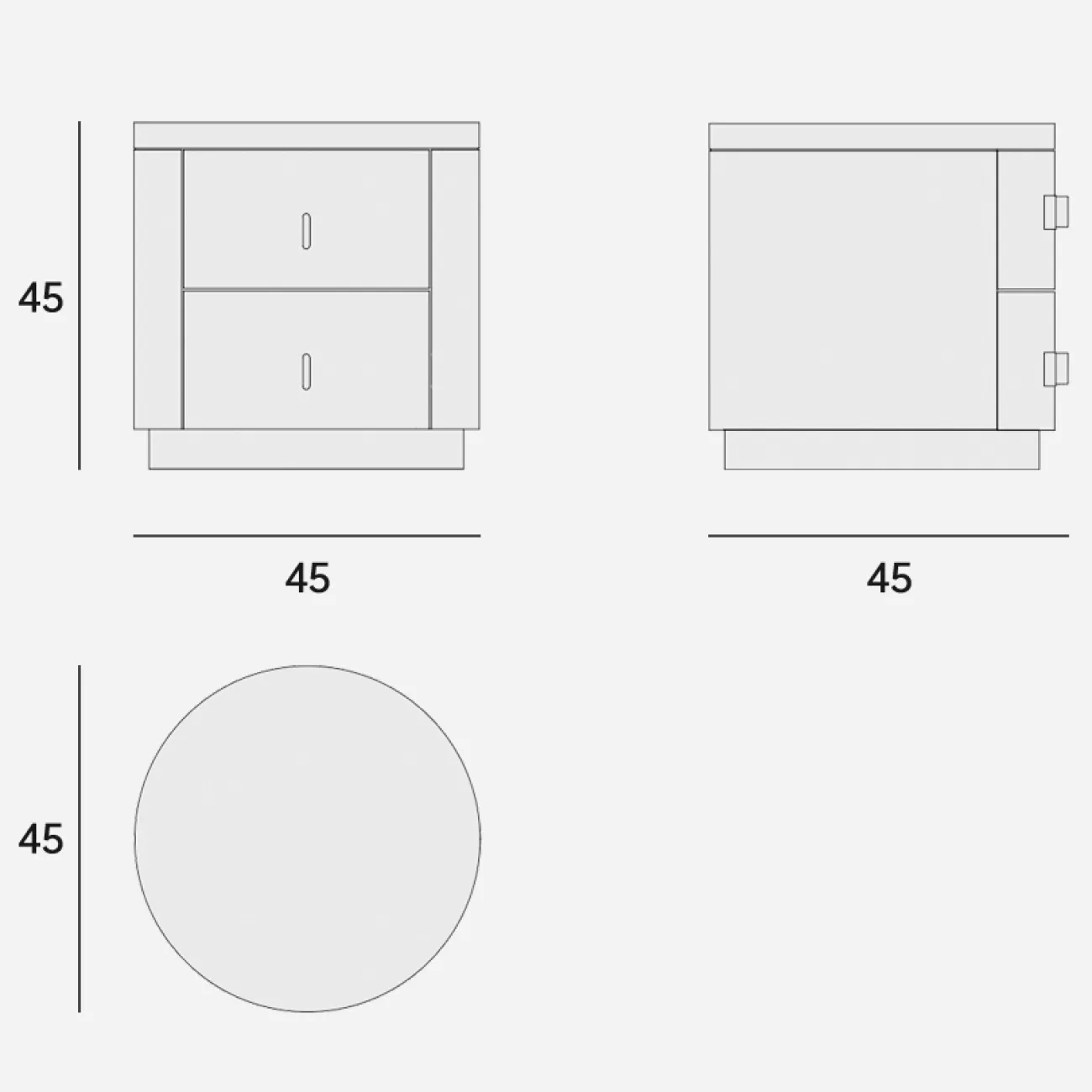 Прикроватная тумба для хранения вещей в итальянском стиле FINNNAVIAN Gabriola 35591-29