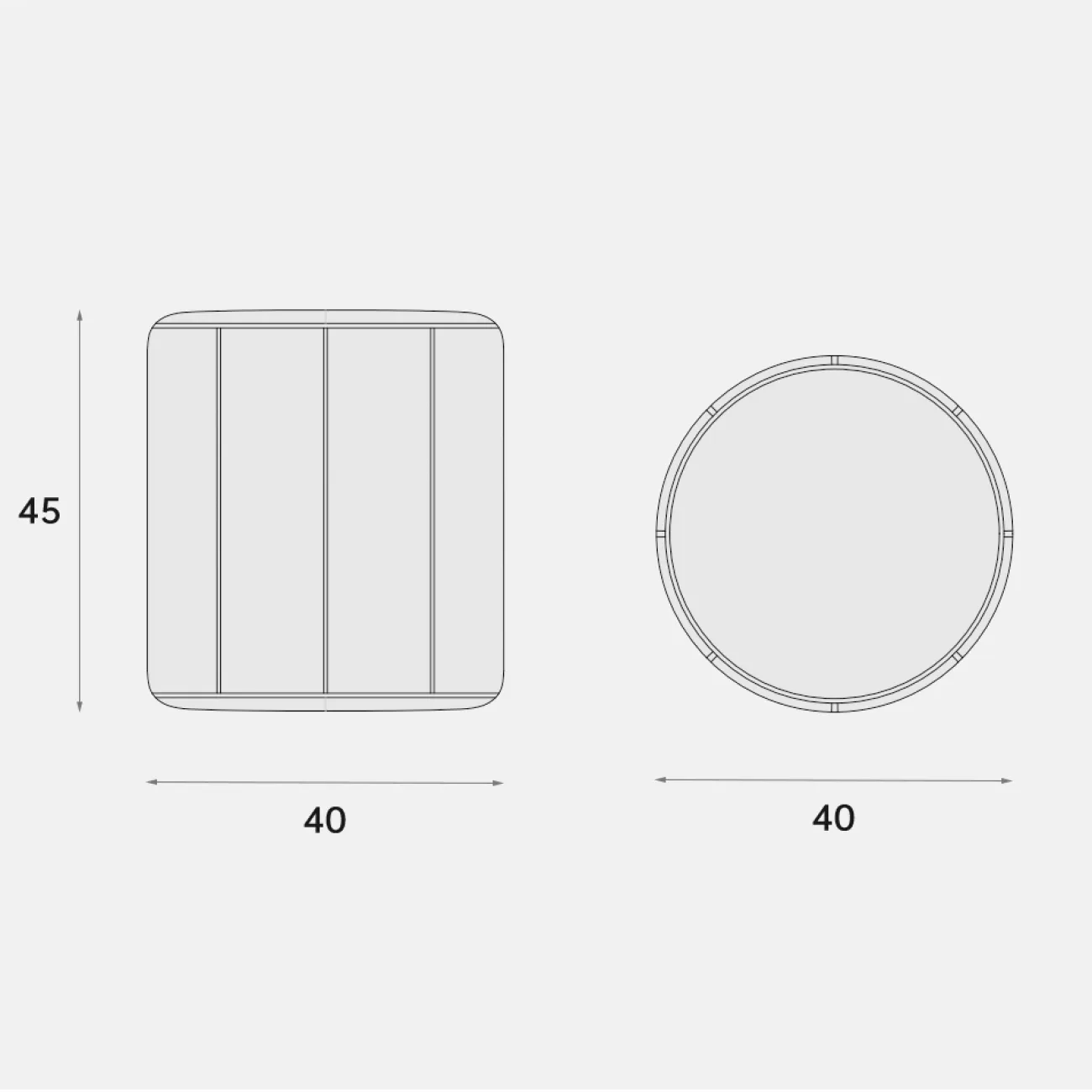 Роскошный кожаный пуф для макияжа FINNNAVIAN Nord 35593-29