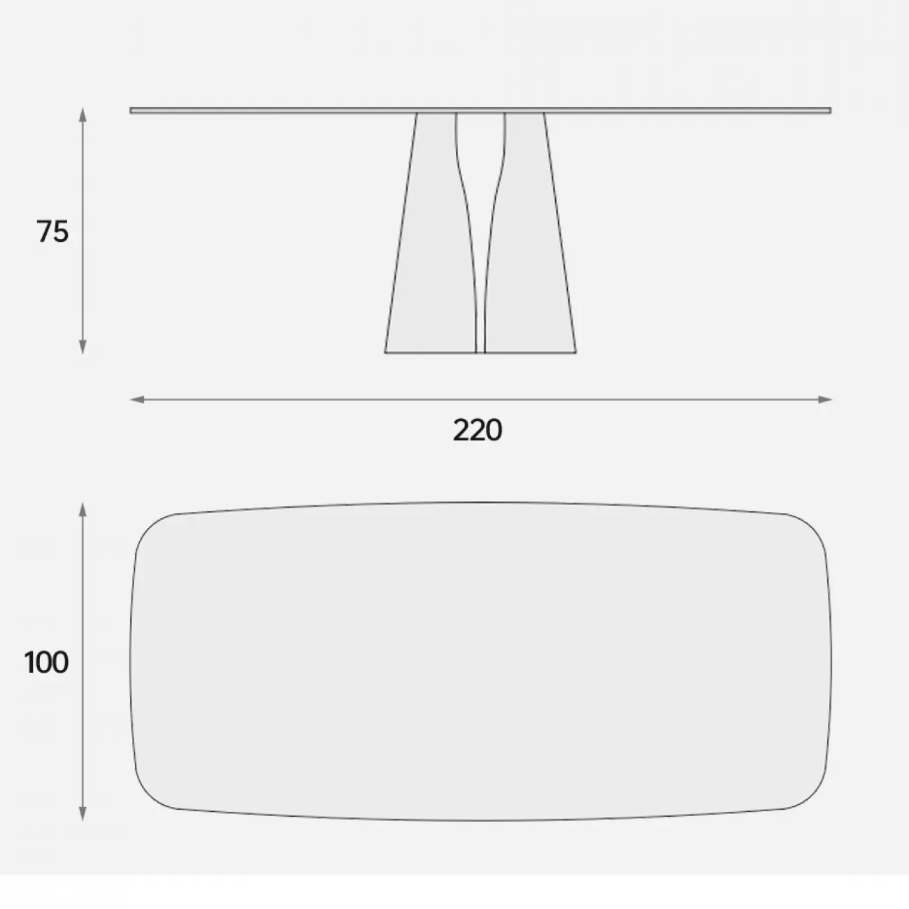 Роскошный минималистичный обеденный стол FINNNAVIAN Gable 35595-29