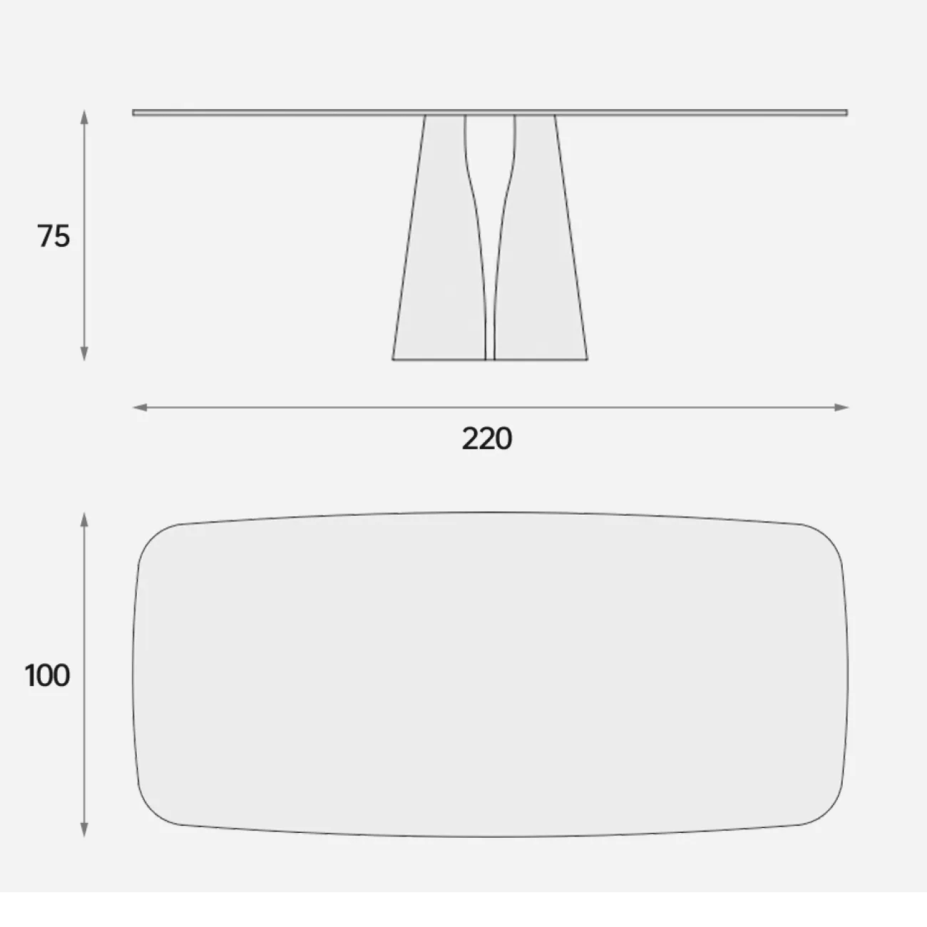 Роскошный минималистичный обеденный стол FINNNAVIAN Gable 35595-29