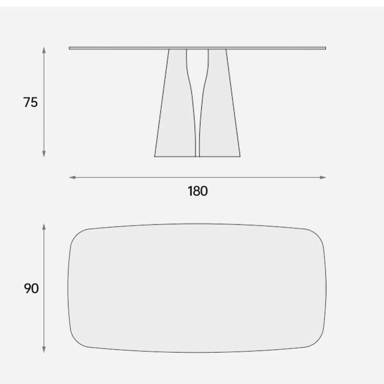 Роскошный минималистичный обеденный стол FINNNAVIAN Gable 35595-29