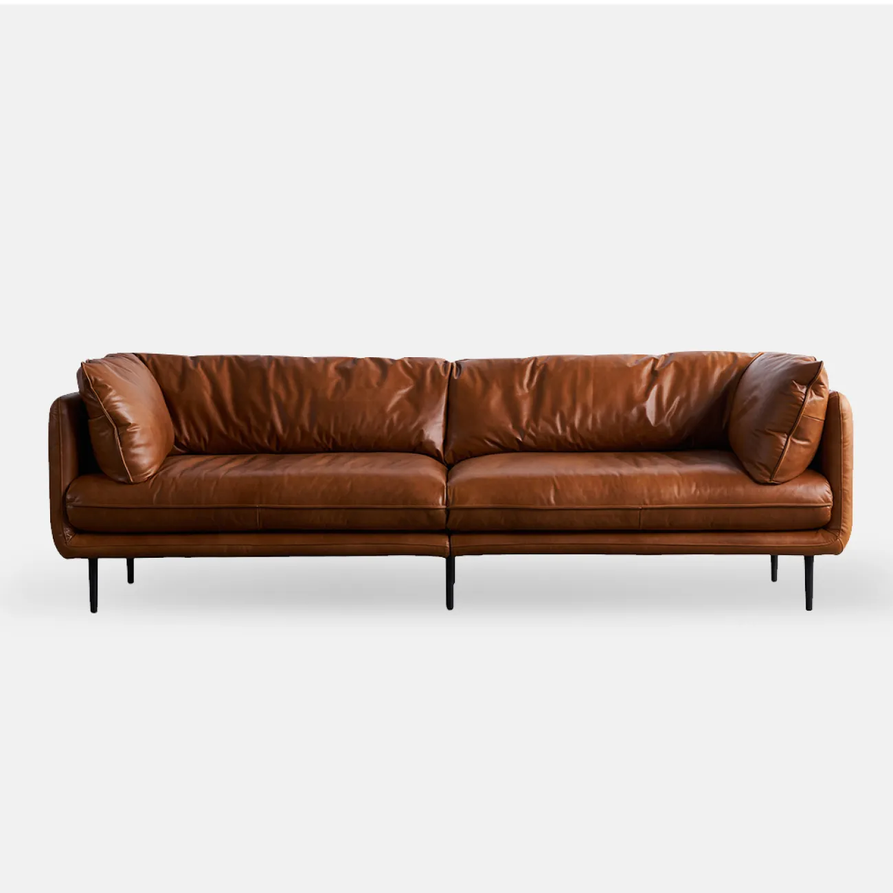 Роскошный кожаный диван в стиле ретро FINNNAVIAN Carlo 35597-29