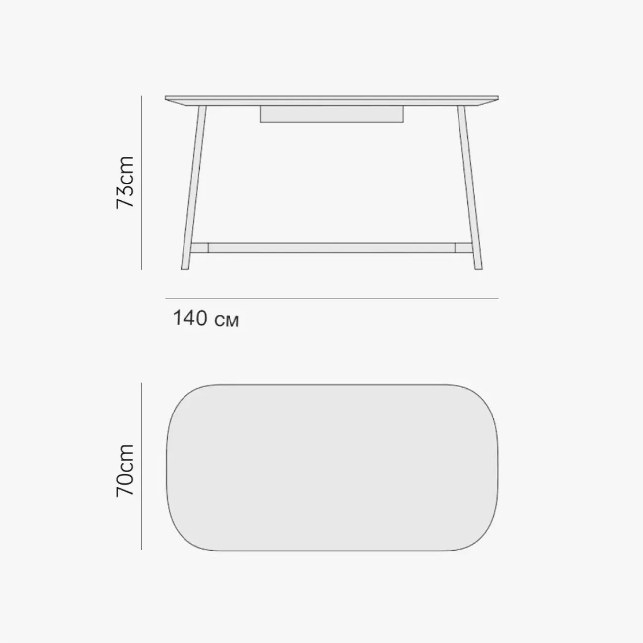 Современный письменный стол на металлических ножках FINNNAVIAN Logan 35598-29