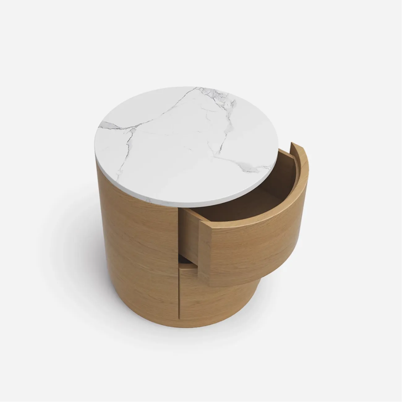 Простая и стильная прикроватная тумба с двумя выдвижными ящиками FINNNAVIAN Rhea 35603-29