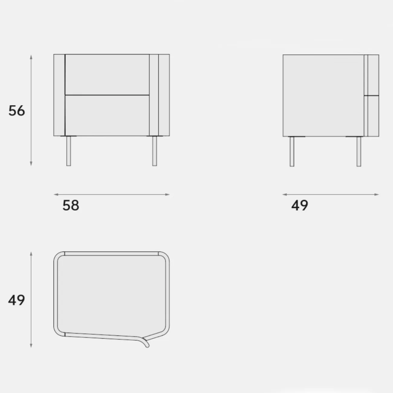 Дизайнерский прикроватный шкафчик для спальни FINNNAVIAN Cooper 35605-29