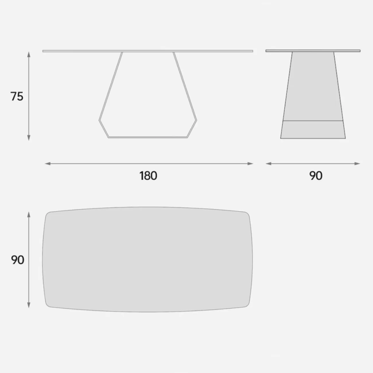 Итальянский прямоугольный обеденный стол из сланца FINNNAVIAN Lippa 35609-29