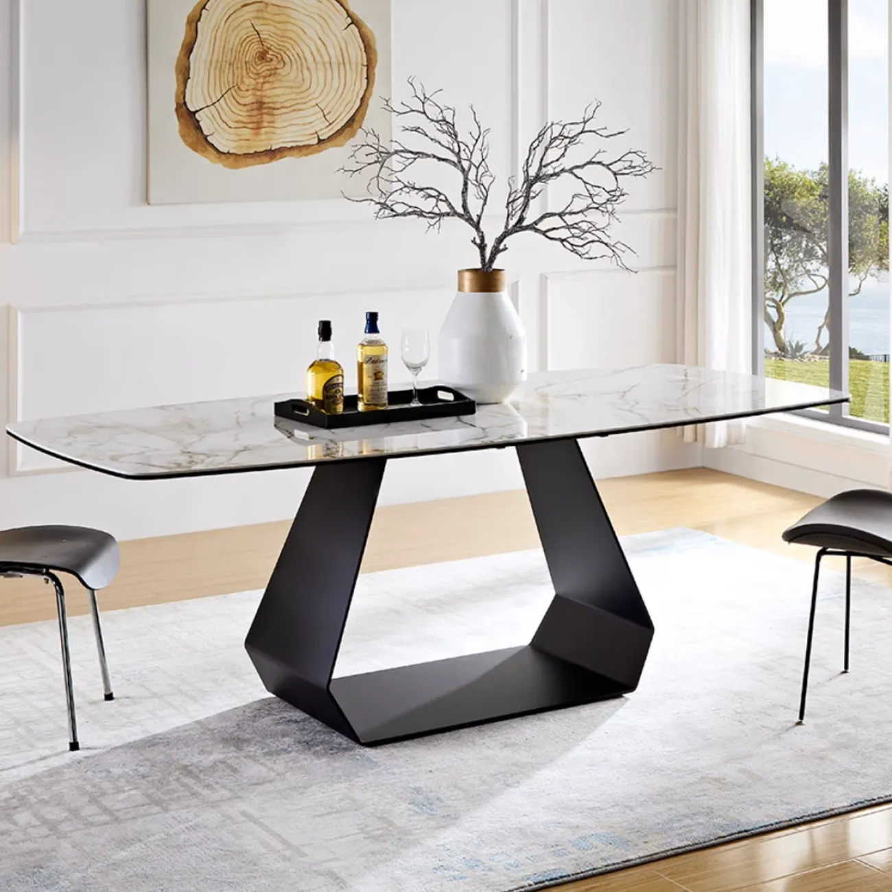 Итальянский прямоугольный обеденный стол из сланца FINNNAVIAN Lippa 35609-29