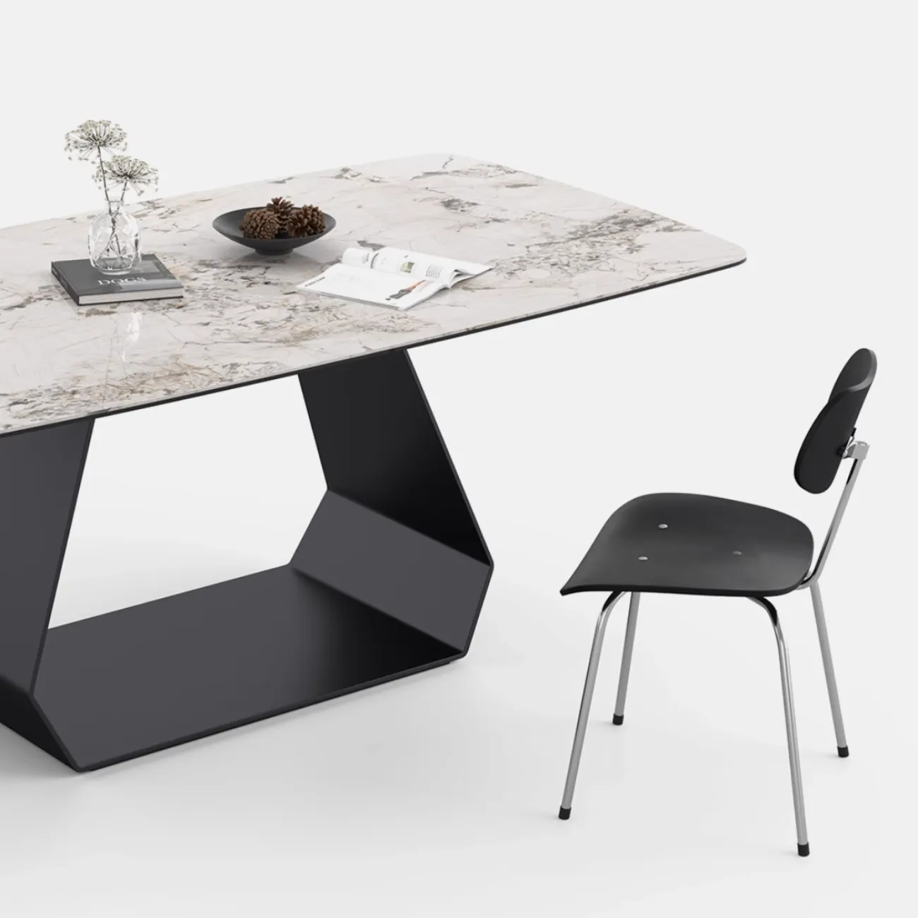 Итальянский прямоугольный обеденный стол из сланца FINNNAVIAN Lippa 35609-29