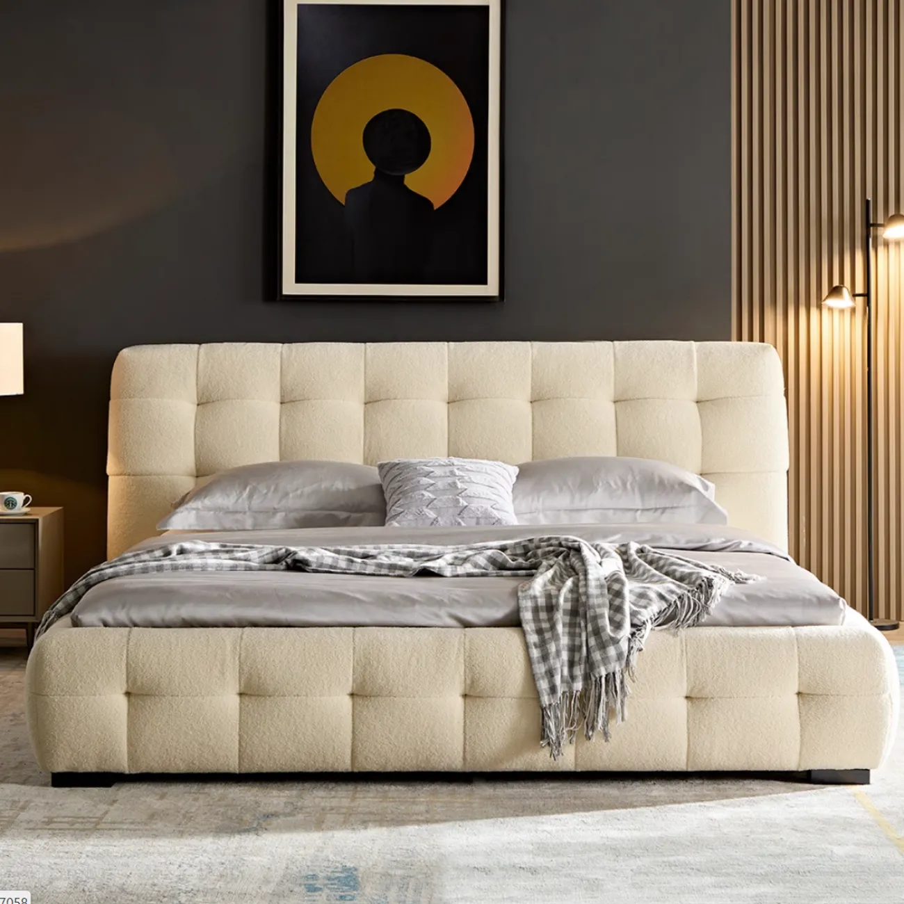 Роскошная двуспальная кровать в кремовом стиле FINNNAVIAN Lennon 35610-29