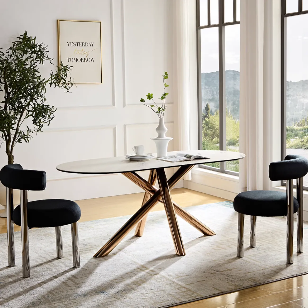 Современный дизайнерский обеденный стол из кварца FINNNAVIAN Leandro 35612-29