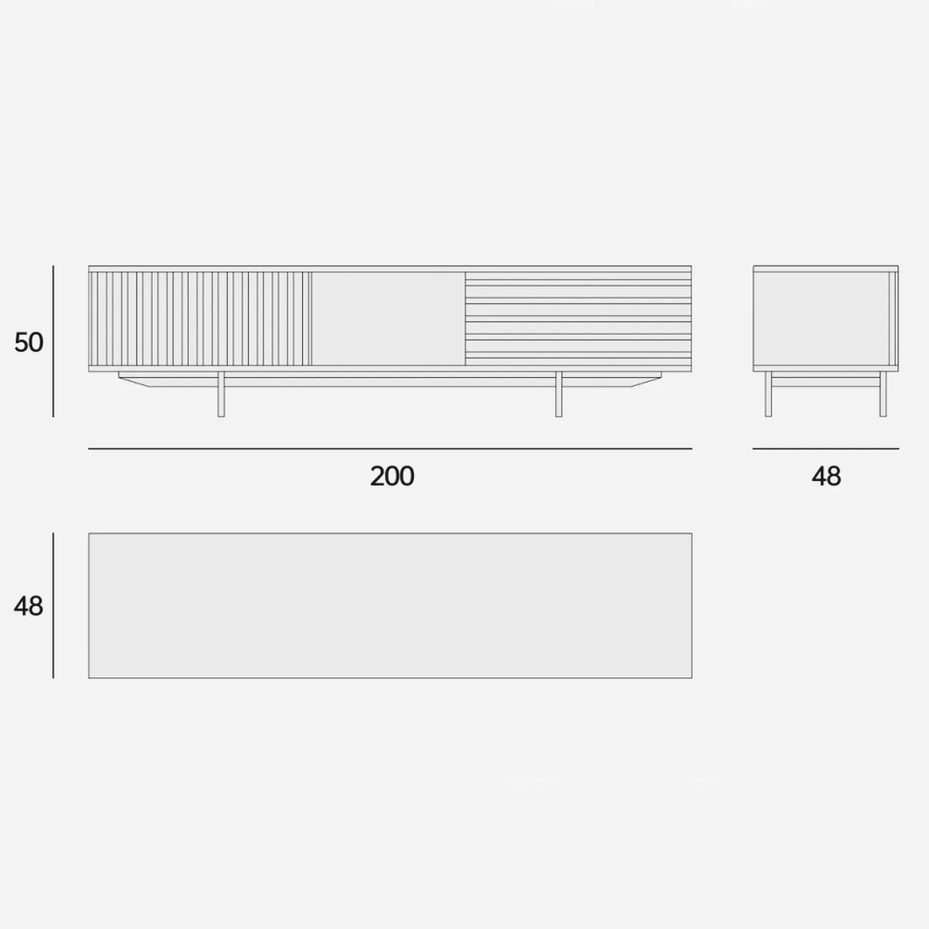 Шкафы под ТВ с высокими ножками и местом для хранения FINNNAVIAN Munro 35616-29