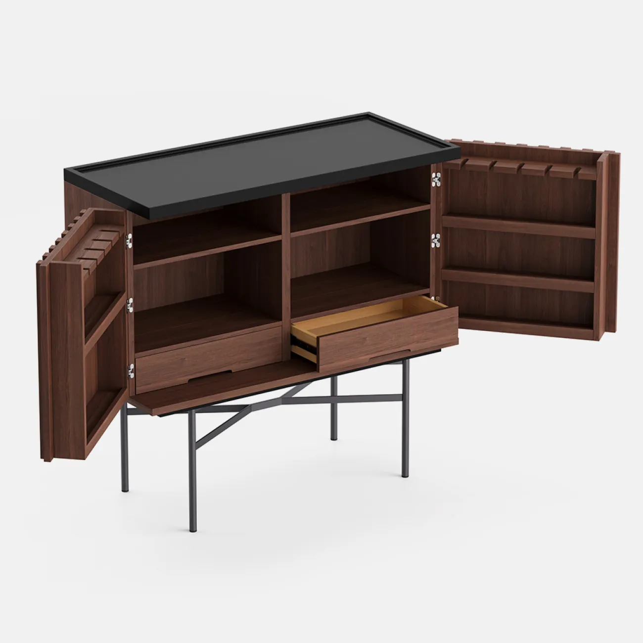 Современный ретро винный шкаф с боковым шкафчиком FINNNAVIAN Munro 35617-29 Современный ретро винный шкаф с боковым шкафчиком FINNNAVIAN Munro 35617-29