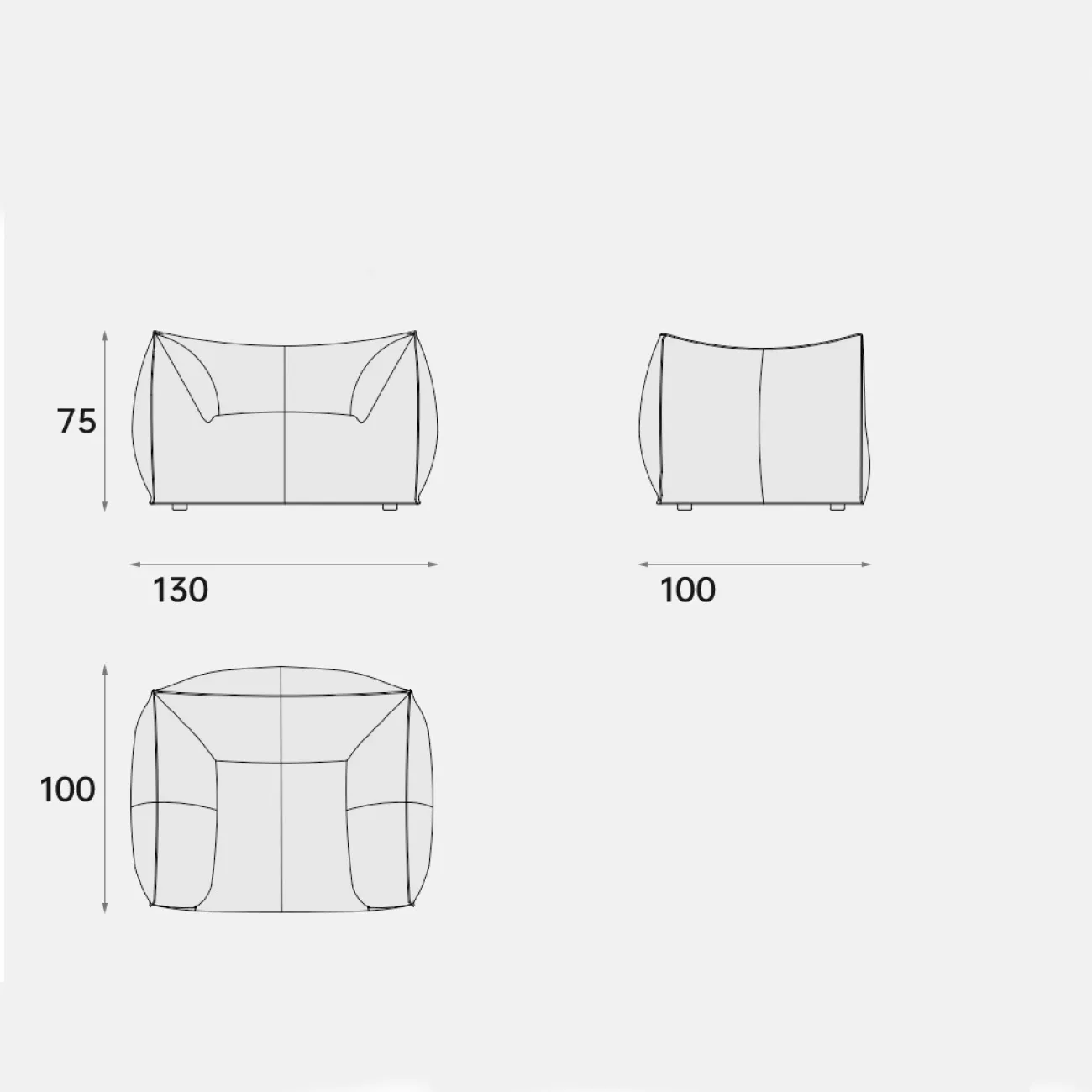 Дизайнерский диван в стиле ваби-саби FINNNAVIAN  Paidge 35618-29