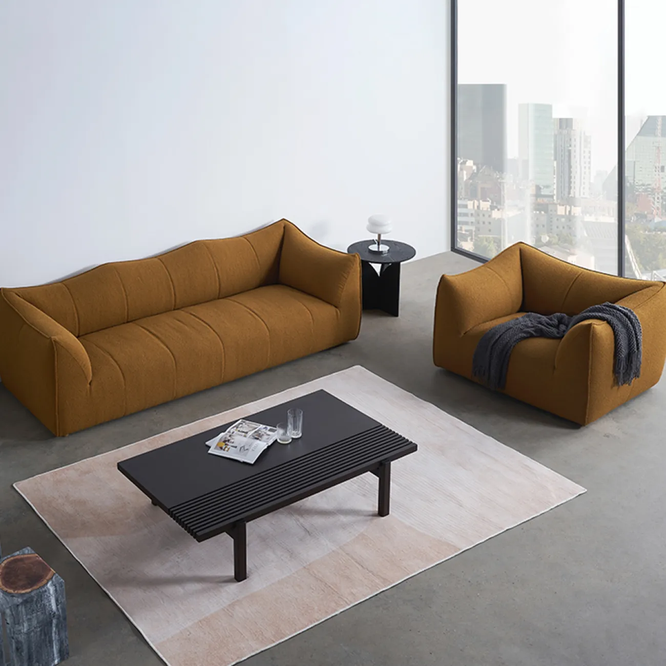 Дизайнерский диван в стиле ваби-саби FINNNAVIAN  Paidge 35618-29