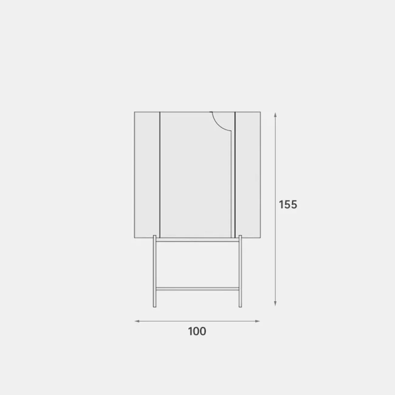 Современный комод на высоких ножках FINNNAVIAN  Nirvana 35623-29