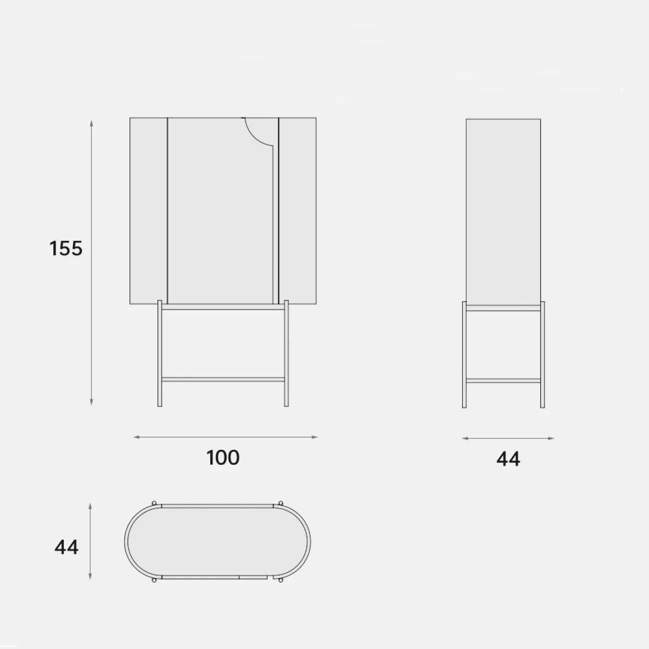 Современный комод на высоких ножках FINNNAVIAN  Nirvana 35623-29