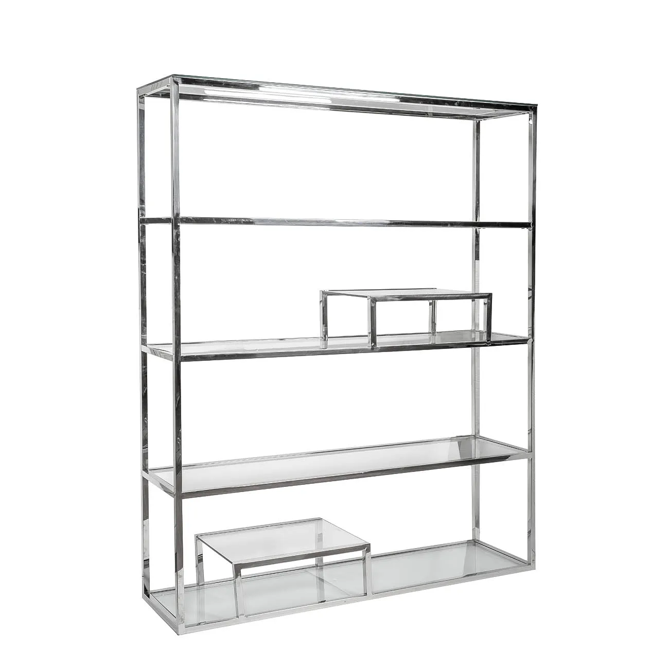 Стеллаж с прозрачным стеклом (хром) GY-SH8005 от LaLume