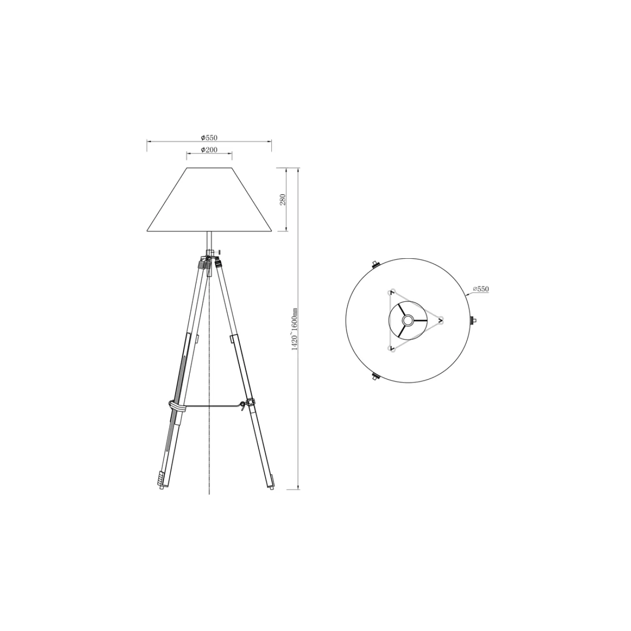 Торшер на треноге K2KM008F от LaLume