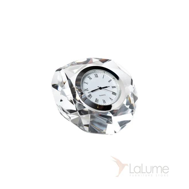 Часы настольные стеклянные серебряные C80591