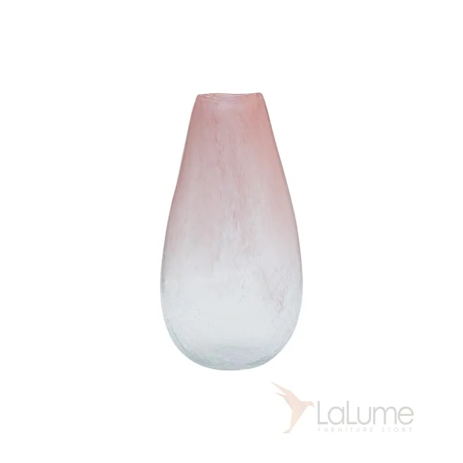 Ваза стеклянная розовая HJ1467-38-R25 от LaLume