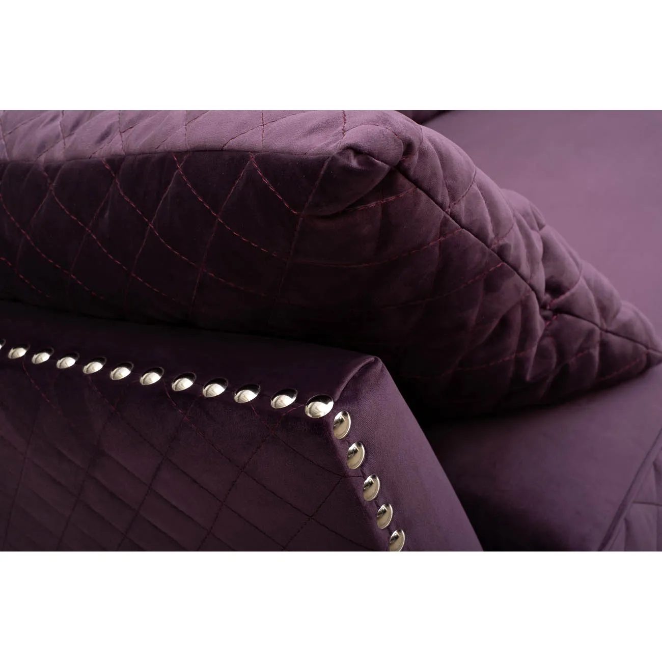 Диван Sorrento трехместный велюровый фиолетовый SORRENTO2K-ФИОЛ-Bel14 от LaLume