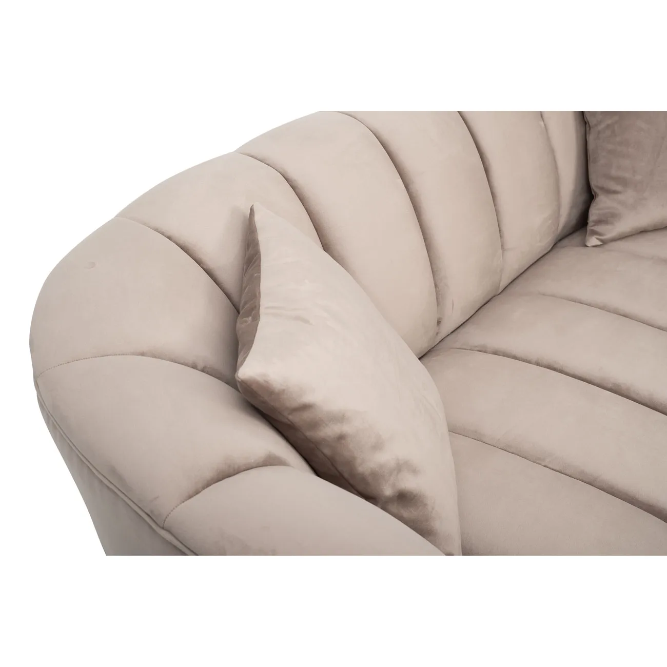 Диван Fabio двухместный велюровый бежево-серый FABIO-2-2K-БЕЖ/СЕР-Bel03 от LaLume