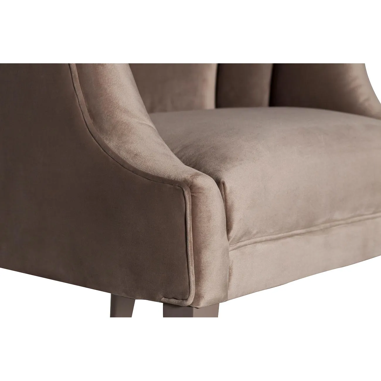 Кресло серое низкое велюровое ZW-857 GRE от LaLume