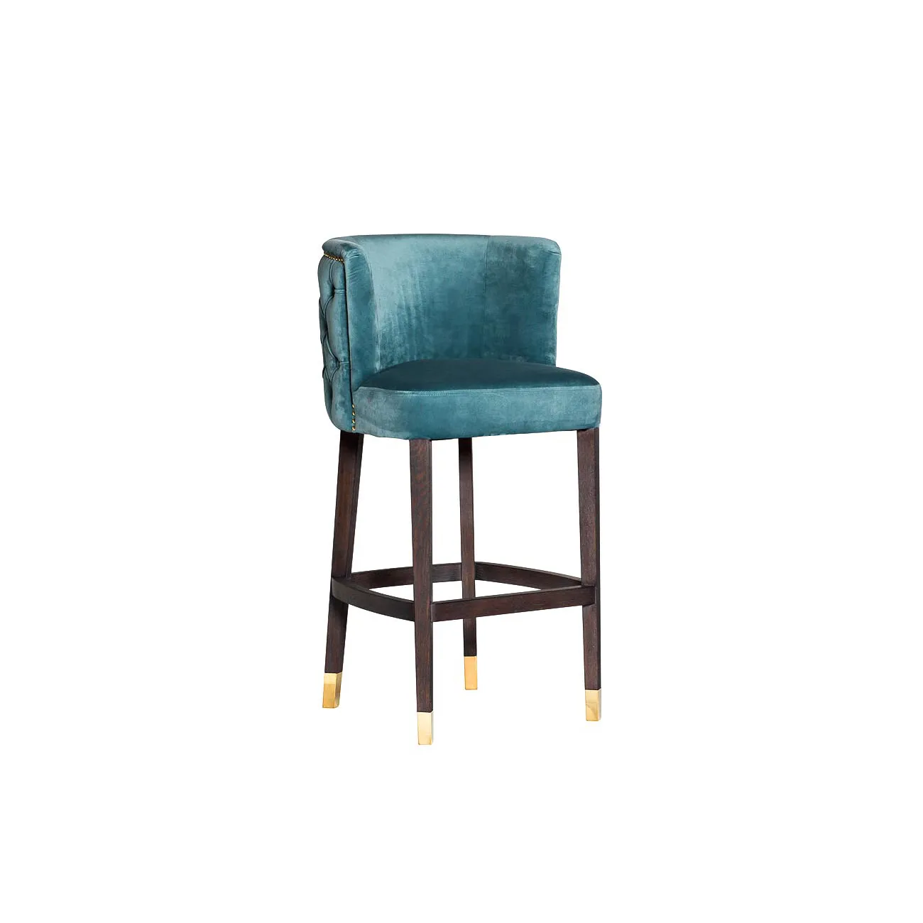 Стул барный велюровый бирюзовый 48MY-4116-B TUR от LaLume