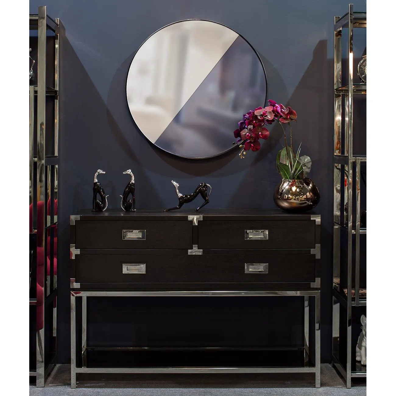 Зеркало со вставками (двухцветное) 19-ОА-5903-2 от LaLume