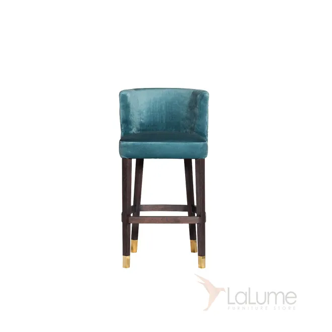 Стул барный велюровый бирюзовый 48MY-4116-B TUR от LaLume