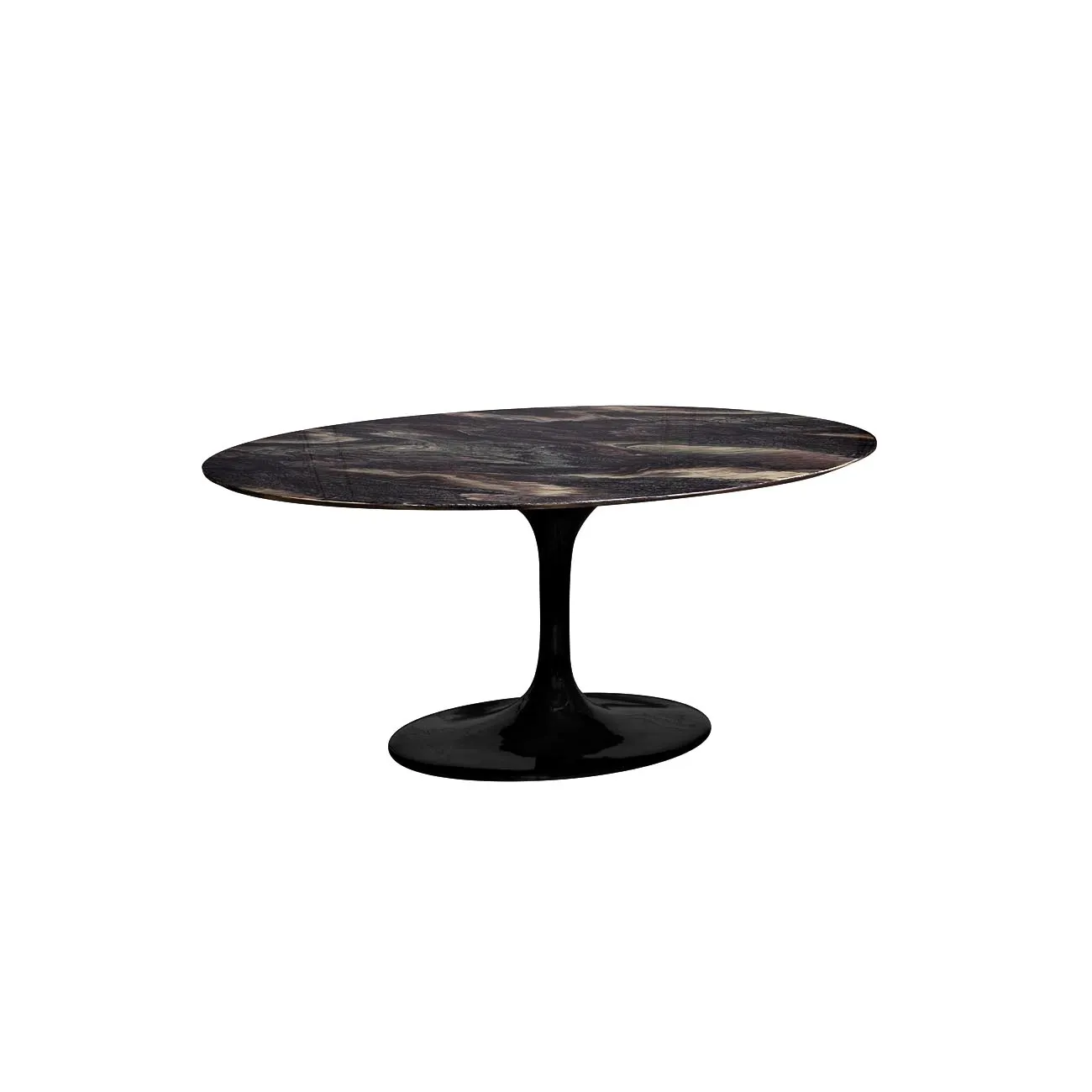 Стол обеденный овальный черный 33FS-DT3056-BL от LaLume