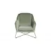 Кресло на металлическом каркасе велюровое светло-оливковое 46AS-AR2976-OLV